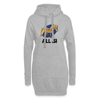 Islandponys Cool Statement Islandpferde Pferdefan - Hoodie-Kleid - Grau meliert - Vorne