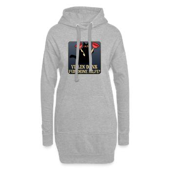 DANKE KATZEN SANITÄRANLAGEN KLEMPNER - Hoodie-Kleid - Grau meliert - Vorne