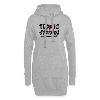 Toxic Strings 2 Farben - Hoodie-Kleid - Grau meliert - Vorne