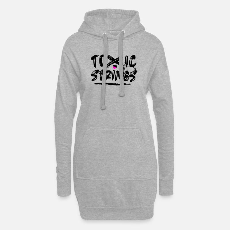 Toxic Strings 2 Farben - Hoodie-Kleid - Grau meliert