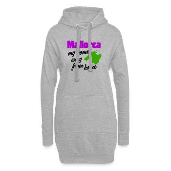 Mallorca – mein zweites Zuhause - Hoodie-Kleid - Grau meliert - Vorne
