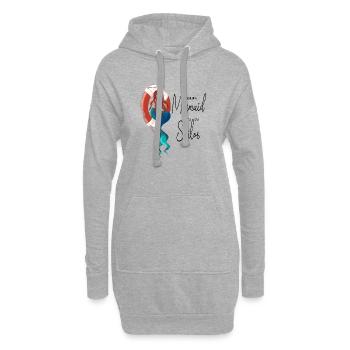 Meeresjungfrau mit Rettungsring - Hoodie-Kleid - Grau meliert - Vorne