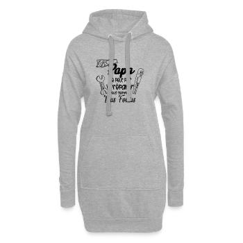 si papa ne peut pas réparer nous sommes foutus - Sweat-shirt à capuche long Femme - gris chiné - Devant