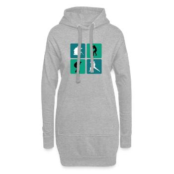 Fotograf Design - Hoodie-Kleid - Grau meliert - Vorne
