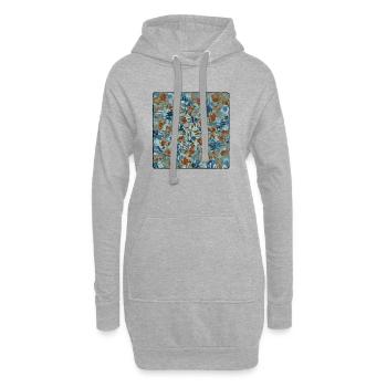 Motif de camouflage abstrait - Sweat-shirt à capuche long Femme - gris chiné - Devant
