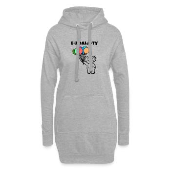Droits à l’égalité LGBT des homosexuels - Sweat-shirt à capuche long Femme - gris chiné - Devant