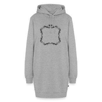 Cadre avec couronne cadre décoratif - Sweat-shirt à capuche long Femme - gris chiné - Devant