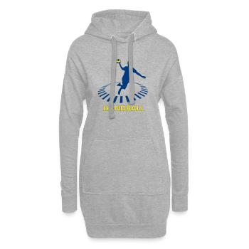 Handball - Sweat-shirt à capuche long Femme - gris chiné - Devant