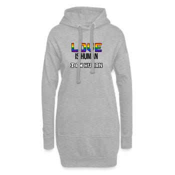Déclaration d’égalité LGBT Relation homosexuelle - Sweat-shirt à capuche long Femme - gris chiné - Devant