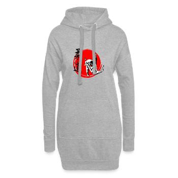 Judo - Sweat-shirt à capuche long Femme - gris chiné - Devant