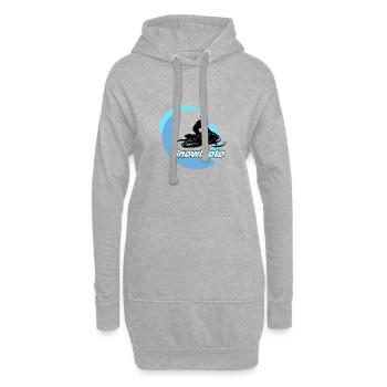 moto neige - Sweat-shirt à capuche long Femme - gris chiné - Devant