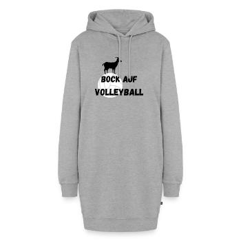 Bock auf Volleyball - Hoodie-Kleid - Grau meliert - Vorne