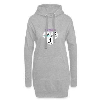 Triathlon - Hoodie-Kleid - Grau meliert - Vorne