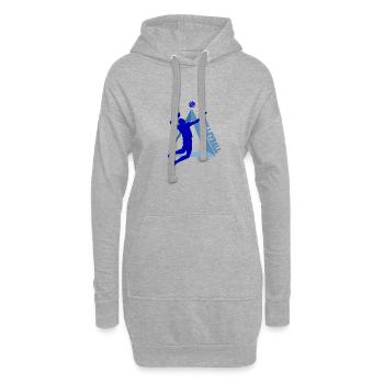 Volleyball - Sweat-shirt à capuche long Femme - gris chiné - Devant