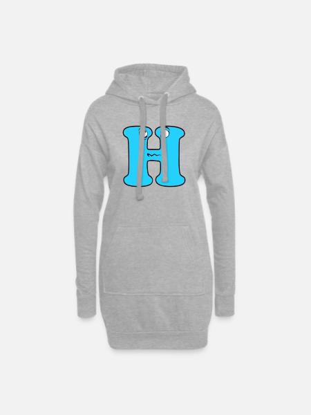 H - Hoodie-Kleid - Grau meliert
