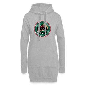 Aujourd’hui, c’est la journée de la pizza - Sweat-shirt à capuche long Femme - gris chiné - Devant