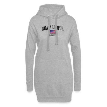Drapeau malaisien en contraste nocturne - Sweat-shirt à capuche long Femme - gris chiné - Devant