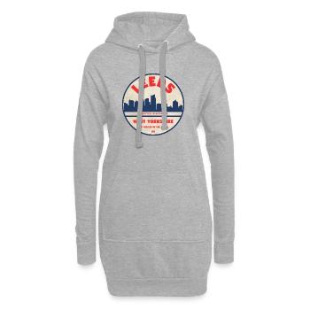 Leeds West Yorkshire Emblem - Hoodie-Kleid - Grau meliert - Vorne