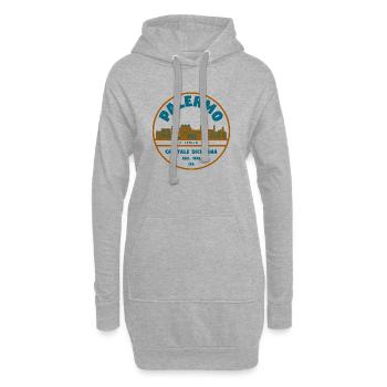Palermo Capitale Siciliana Skyline - Hoodie-Kleid - Grau meliert - Vorne