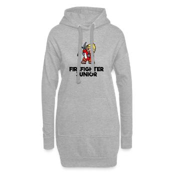 Déclaration de sauveteur des pompiers volontaires - Sweat-shirt à capuche long Femme - gris chiné - Devant
