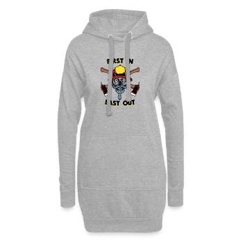 Feuerwehrmann Statement Feuerwehr Brandschutz - Hoodie-Kleid - Grau meliert - Vorne