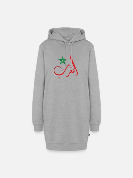 Das Königreich Marokko - Hoodie-Kleid - Grau meliert