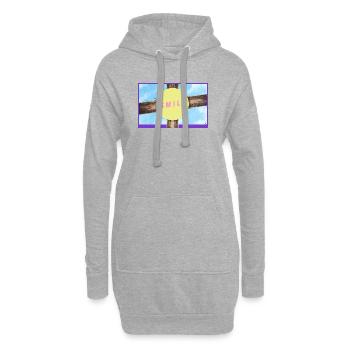 Holzkreuz Smile Kreis - Hoodie-Kleid - Grau meliert - Vorne