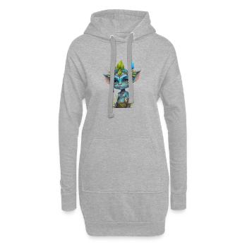 Avatar Der Weg des Wassers, niedlicher Charakter, Navi - Hoodie-Kleid - Grau meliert - Vorne
