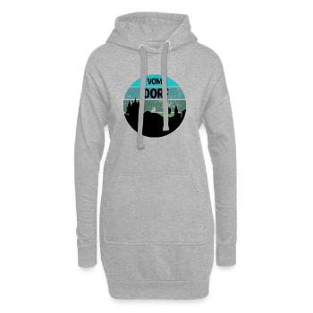Dorf / Dorfkind - Hoodie-Kleid - Grau meliert - Vorne