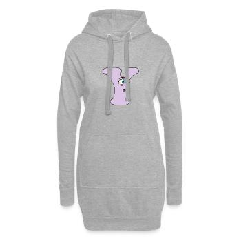 Y - Sweat-shirt à capuche long Femme - gris chiné - Devant