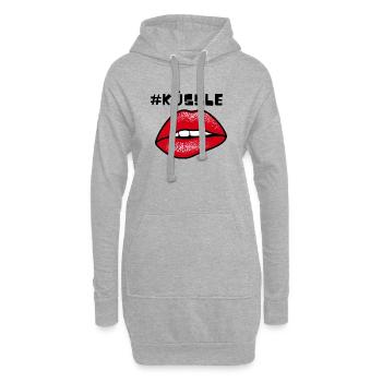 küssle schwabenland stuttgart 0711 - Hoodie-Kleid - Grau meliert - Vorne