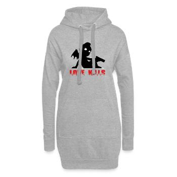 L’amour tue 2 - Sweat-shirt à capuche long Femme - gris chiné - Devant