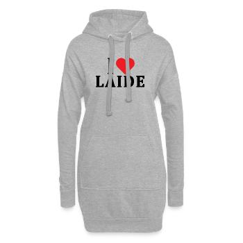 t-shirt I love Laide t-shirt gift idea - Hoodie Dress - heather grey - Front