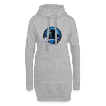 Musik - House - Techno - Horror -Zombie - Hoodie-Kleid - Grau meliert - Vorne