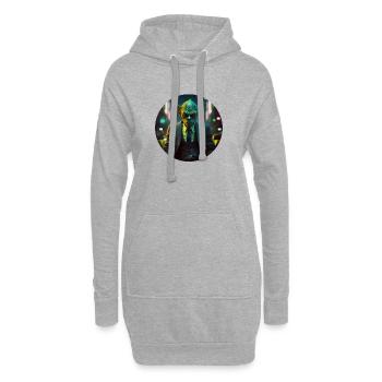 Alien Business man Success | Erfolg Geschäftsmann - Hoodie-Kleid - Grau meliert - Vorne