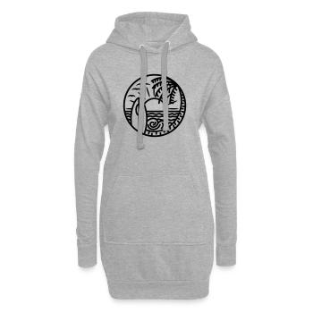 Beach please - Hoodie-Kleid - Grau meliert - Vorne