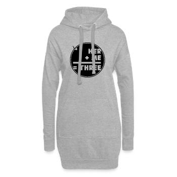Parent Famille Bonheur Enceinte Déclaration Bébé - Sweat-shirt à capuche long Femme - gris chiné - Devant