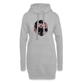 Le Scorpion dans le piège - Sweat-shirt à capuche long Femme - gris chiné - Devant