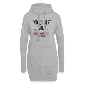 Expectant World Best Tante Cadeau de grossesse - Sweat-shirt à capuche long Femme - gris chiné - Devant