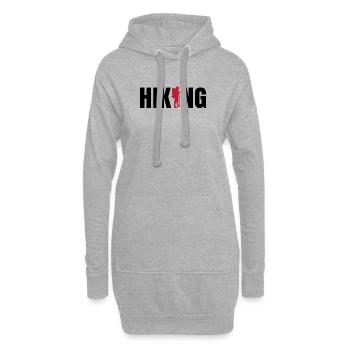 Wanderung Wandern Spruch Wanderer Wanderwege Berge - Hoodie-Kleid - Grau meliert - Vorne