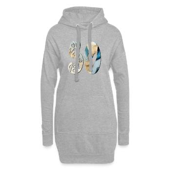 NUMÉRO 50 - 50e anniversaire - CINQUANTE - Sweat-shirt à capuche long Femme - gris chiné - Devant
