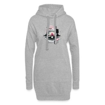 Yoga - Hoodie-Kleid - Grau meliert - Vorne