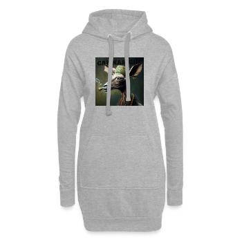Cannabiche 04 mit Typografie - Hoodie-Kleid - Grau meliert - Vorne