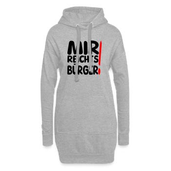 reicht mir Bürger - Hoodie-Kleid - Grau meliert - Vorne