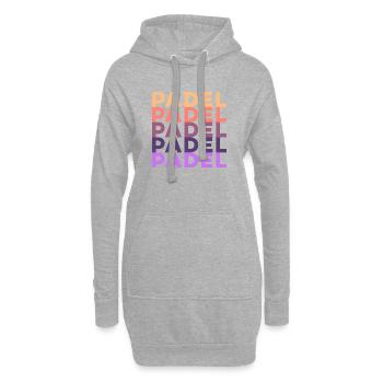 Padel-Tennis Spieler Training Turnier Sportart - Hoodie-Kleid - Grau meliert - Vorne