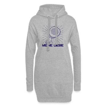 Padelspiel Racket Padel Sportart Spieler Statement - Hoodie-Kleid - Grau meliert - Vorne