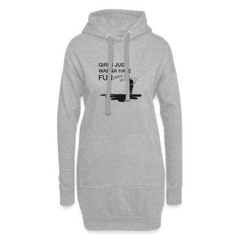 Girls just wanna have fun - Woman Day - Hoodie-Kleid - Grau meliert - Vorne