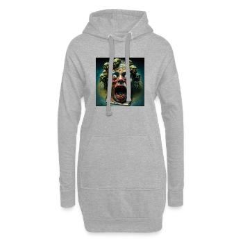 Téléphone maudit - Sweat-shirt à capuche long Femme - gris chiné - Devant