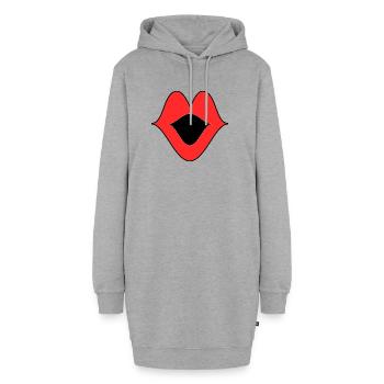 HUMOUR. CITATION. MESSAGE. RETRAITE. ANNIVERSAIRE. - Sweat-shirt à capuche long Femme - gris chiné - Devant