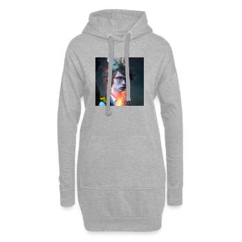 Porträt elektrik 08 - Hoodie-Kleid - Grau meliert - Vorne